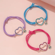Load image into Gallery viewer, Girls Heart Shaped Elastic Rope Bracelet
