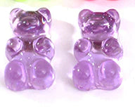 Lavender Gummy Bear Earrings