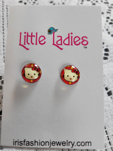 Little Ladies Cute Kitty Earring