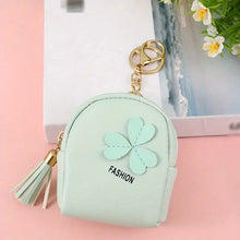 Load image into Gallery viewer, Leaf Decor Zipper Coin Purse/Key Holder
