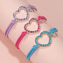 Load image into Gallery viewer, Girls Heart Shaped Elastic Rope Bracelet
