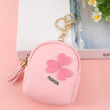 Load image into Gallery viewer, Leaf Decor Zipper Coin Purse/Key Holder
