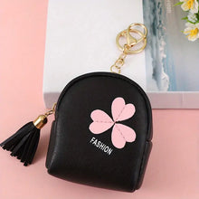 Load image into Gallery viewer, Leaf Decor Zipper Coin Purse/Key Holder
